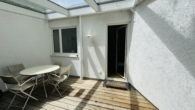 überdachte Frühstücksterrasse ostseitig - Bungalow in Wien