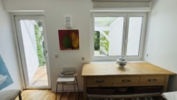Küche mit Aussicht auf den Garten - Bungalow in Wien